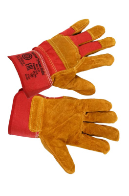 Перчатки «Русские Львы» спилковые комбинированные усиленные