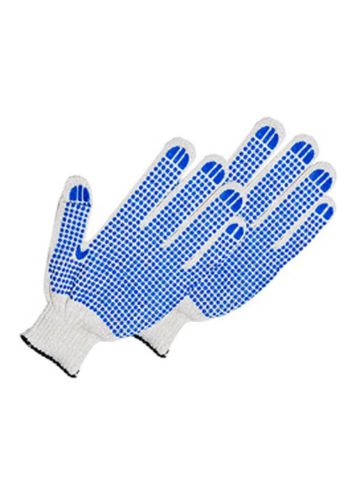 Перчатки хб 5-х нитка с ПВХ точка Люкс